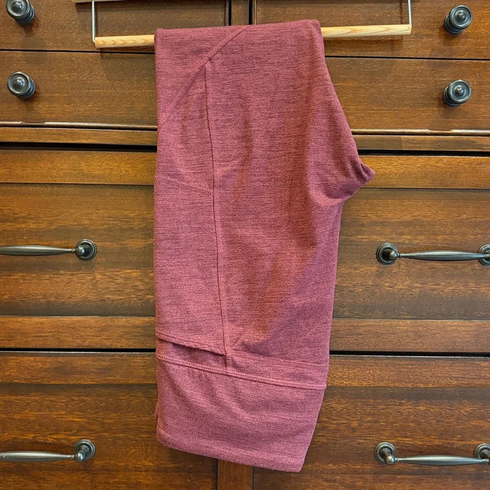 Joy Lab Women's Leggings Medium Burgundy Heather High Rise Athletic Gym Running - Picture 5 of 14
